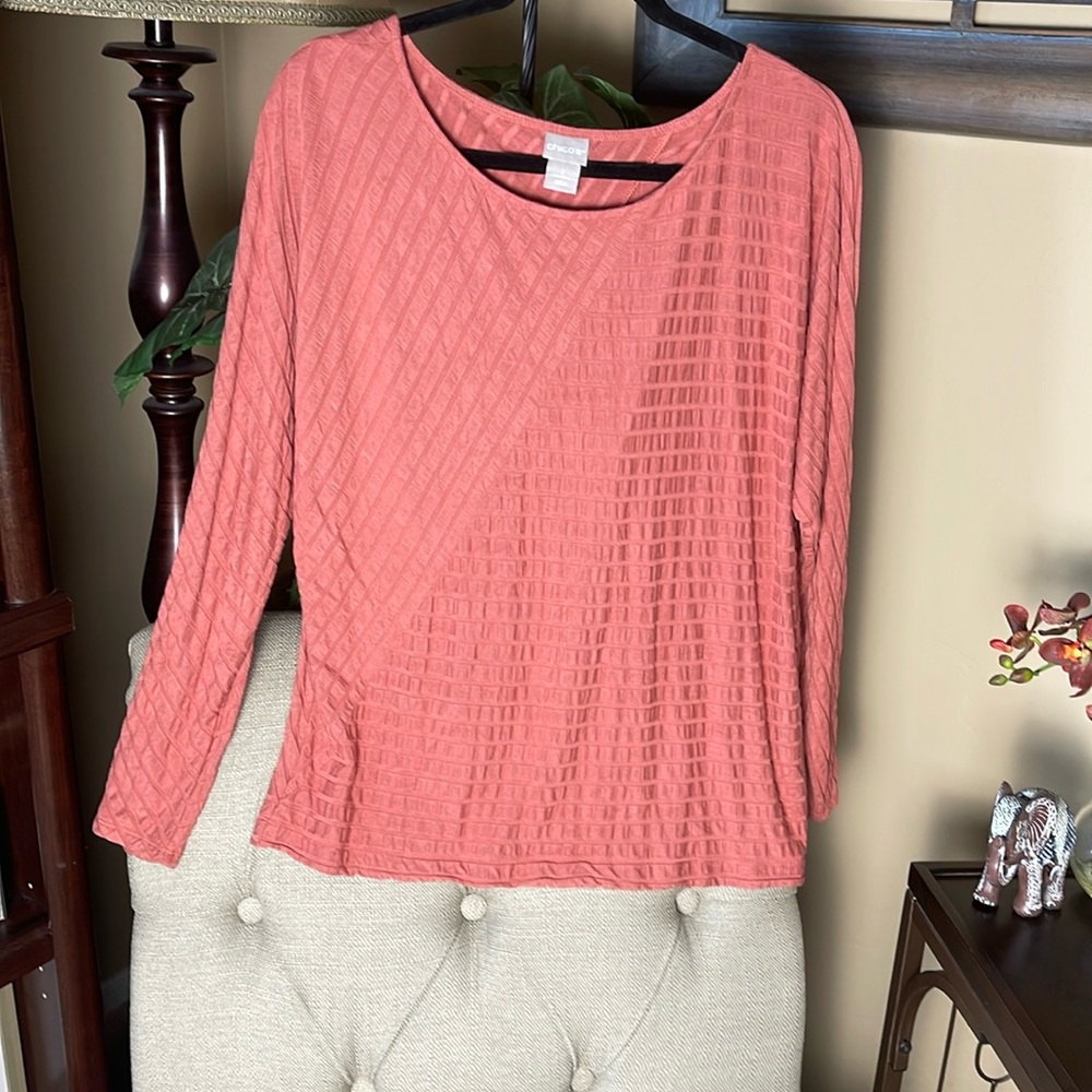 Soft knit Chico’s long sleeve shirt.